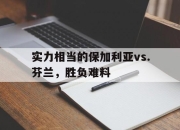 IM官方网站最新下载-实力相当的保加利亚vs.芬兰，胜负难料